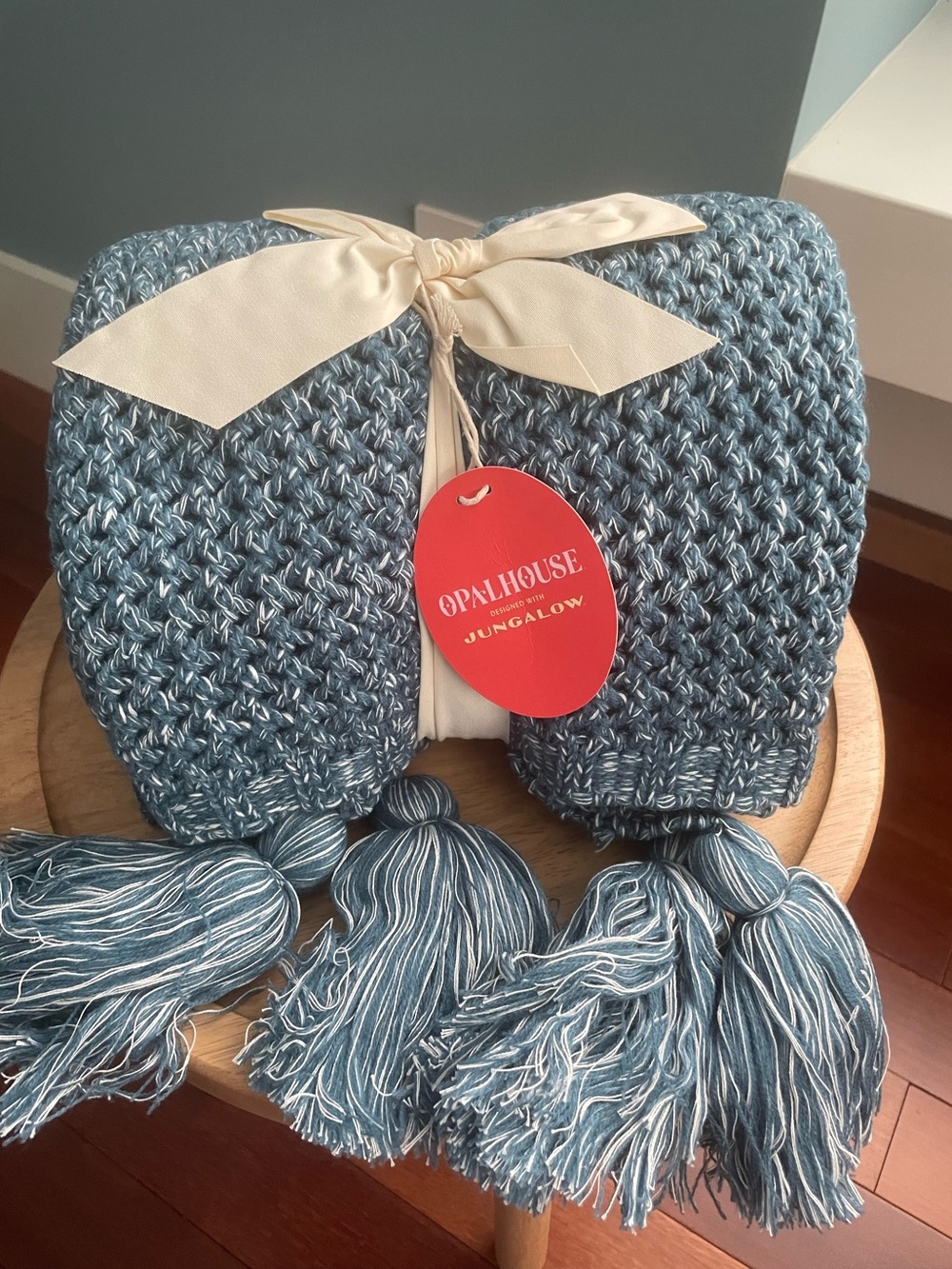 Opalhouse Tassel Knit Throw Blanket by Jungalow